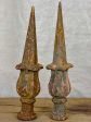 Pair of 19th Century French fence points - cast iron Online now