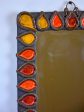 1960 s Mid-Century flame mirror with fireclay frame 13” x 23 ½   Fashion