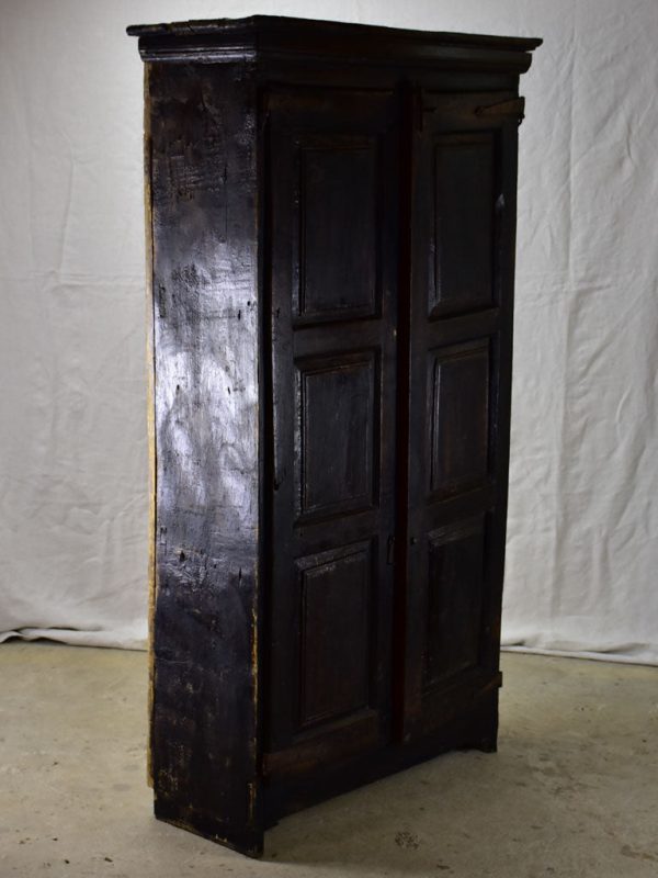 Petite 17th Century Spanish armoire with black patina 38¼  Discount