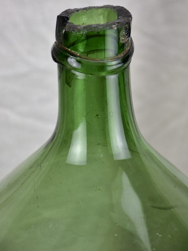 French demijohn bottle - blue   green on Sale