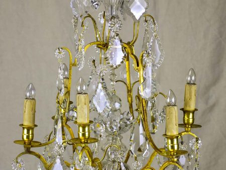 A small antique French crystal chandelier - 6 lights Cheap