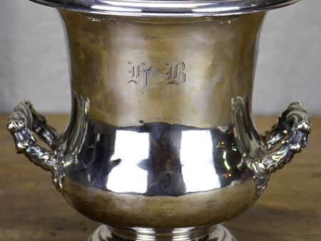 Antique French champagne bucket - silver plate Supply