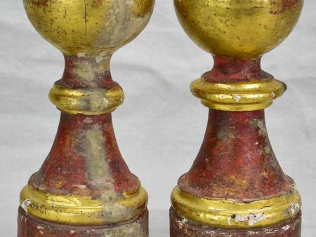 Pair of 18th century gilt boiserie elements 13¾  For Sale