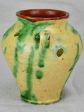 Antique confit pot - yellow and green 8  Online Sale