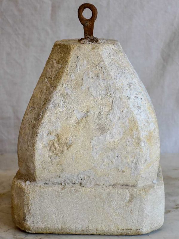 Antique French stone counterweight - square pyramid Hot on Sale