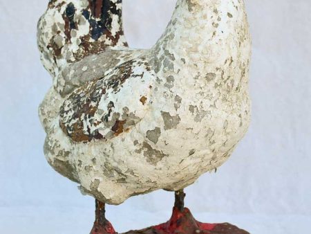 Vintage French garden sculpture of a hen 14½  Cheap