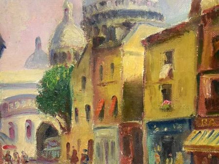 Sacré-Cœur Basilica Montmartre - early 20th Century oil on canvas, anonymous 13  x 11  Online now