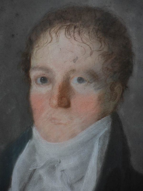 Early 19th Century English portrait of a man - Pastel 19¾  x 24  on Sale