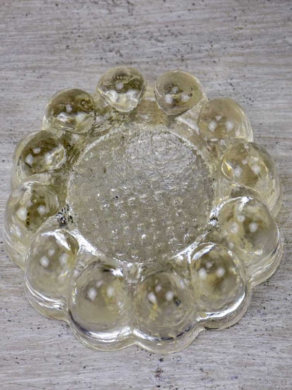 Four antique French glass table risers Discount