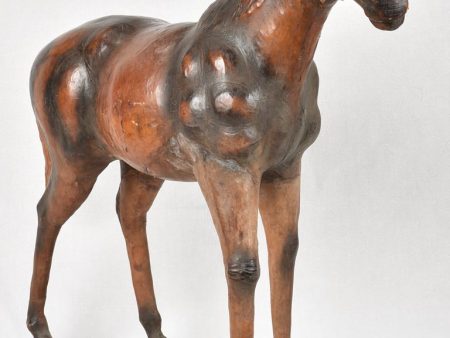 Mid century statue of a horse - leather Fashion