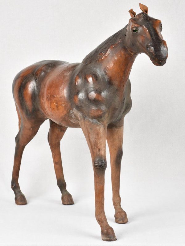 Mid century statue of a horse - leather Fashion