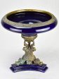 Napoleon III bronze and blue faience table centerpiece Online Sale