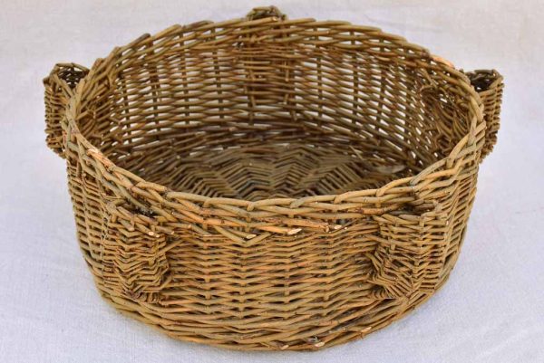 1960 s French woven rattan basket with candle holders 14½  For Cheap