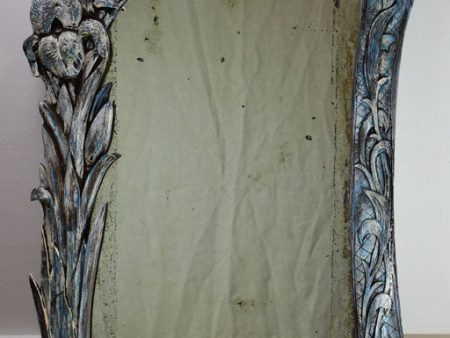 Art Nouveau carved wood mirror late 19th or early 20th century 30  x 22  Online Hot Sale