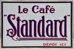 Antique French enamel sign for a café - La café Standard Online