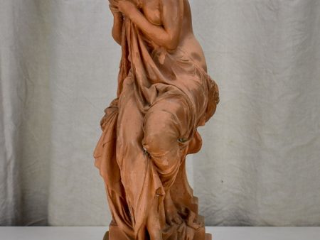 Antique Carrier Belleuse terra cotta sculpture Online now