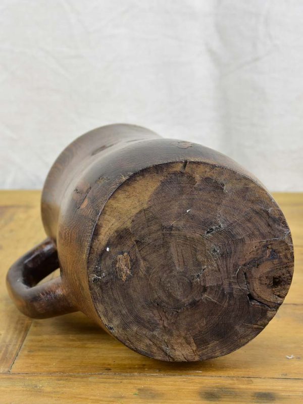 Primitive carved wooden pitcher Hot on Sale