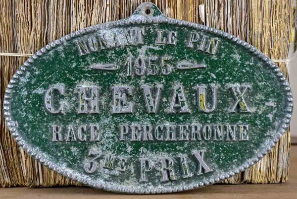 1955 French agricultural plaque - horse prize For Sale