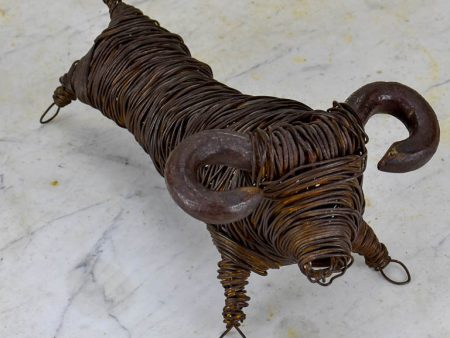 2001 wire sculpture of a bull signed Pommier Online Sale