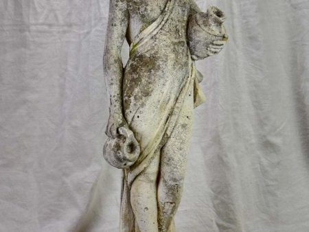 French sculpture of a draped lady collecting water 35  Sale