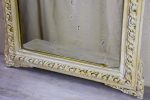 Antique French mirror with cornice and beige patina 26½  x 40½  on Sale