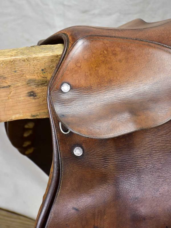 Rare antique French Hermes saddle from the military on Sale