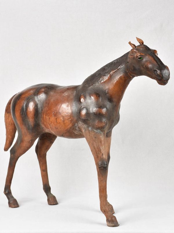 Mid century statue of a horse - leather Fashion