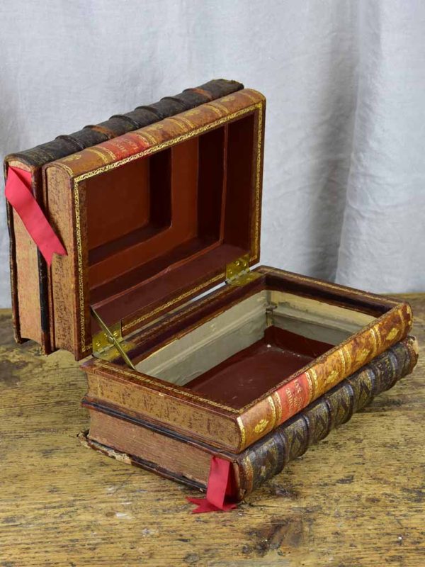 Antique French secret storage books Hot on Sale