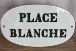 19th Century Parisian sign - Place Blanche For Sale