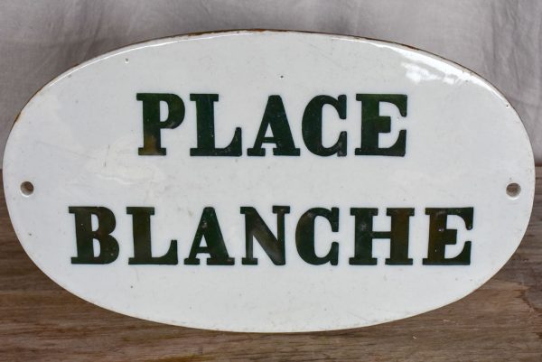 19th Century Parisian sign - Place Blanche For Sale