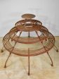 Rare round Arras plant stand with original patina and hoof feet 63¾  Sale