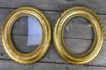 Pair of oval gilded Frames - Napoleon III 15  x 13½  Online Sale