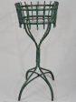 Antique French plant stand with green patina - wrought iron branches and vine 33¾  For Cheap