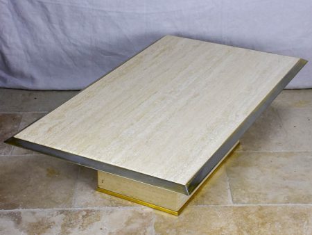 1970 s French travertine coffee table Online Hot Sale