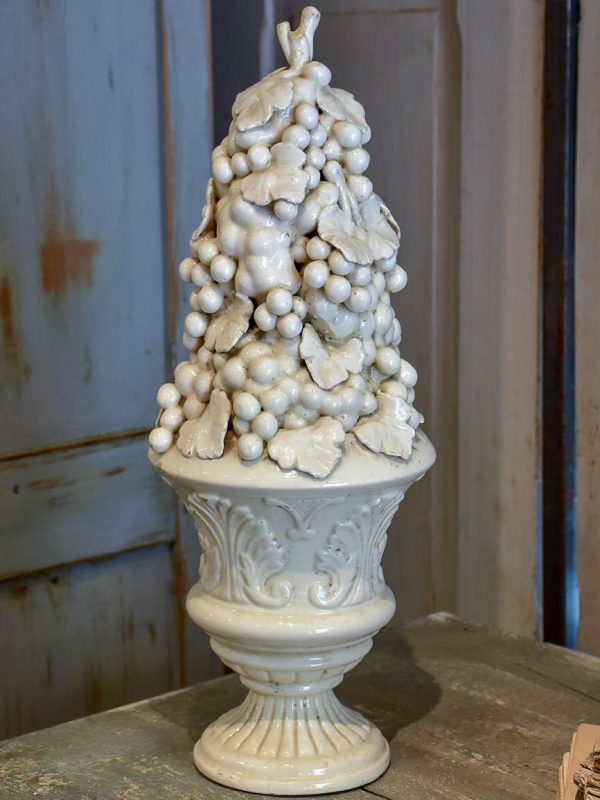 Large antique Italian porcelain grape ornament Online Sale