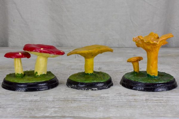 Collection of three antique French pharmacy mushrooms Online Hot Sale