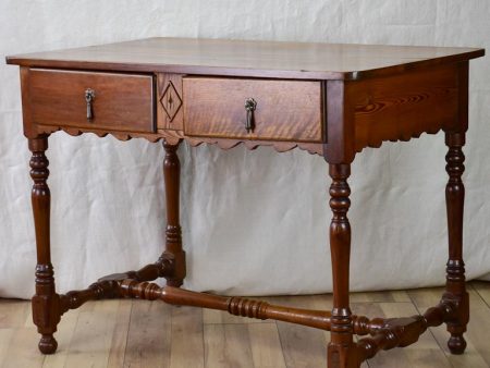 Louis XIII walnut and pine desk   side table 39  x 24  Online Sale