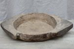 Primitive wooden dish with pointed handles For Cheap