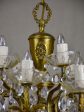 Vintage French crystal chandelier - two tiers, 18 lights For Sale