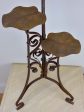 Antique French plant stand with lily pad leaves Fashion