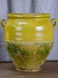 Antique French confit pot with yellow glaze 11 ¾  Fashion