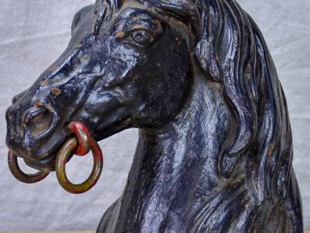 19th Century cast iron horse head from a horse stud Online