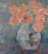 Contemporary floral painting by Karibou - “Le bouquet de Susannah” 15¾  x 17  Cheap