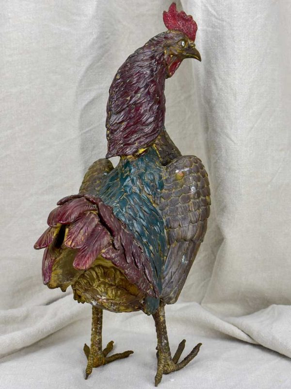 Antique French rooster - bronze For Sale