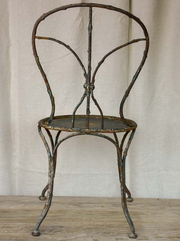 Antique French garden chair with branch - like back Hot on Sale