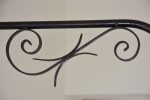 Large outdoor wall applique with scroll detail  - cast iron, enamel, glass 24½  Sale