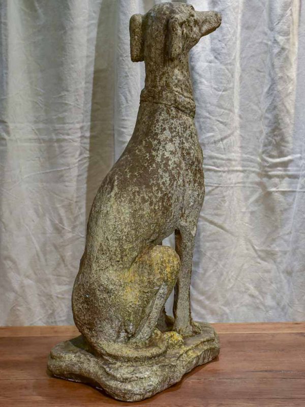 Mid century French garden sculpture of a greyhound Cheap