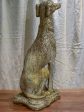 Mid century French garden sculpture of a greyhound Cheap