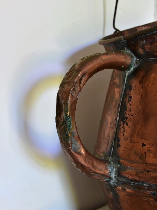 Antique French copper watering can   water pitcher Online now