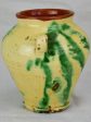 Antique confit pot - yellow and green 8  Online Sale